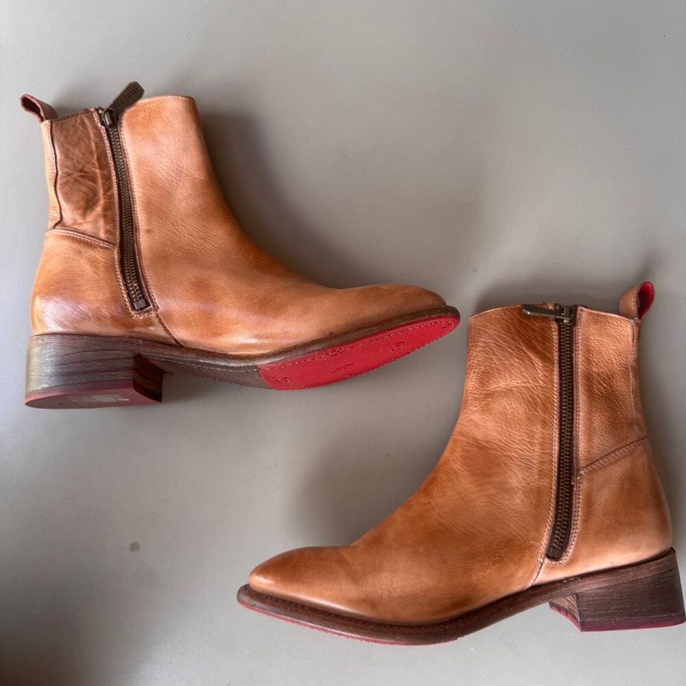 NEW Bed Stu Alina Boots Rustic Tan Leather Women 9.5 Cobbler Series Western Boho - Picture 8 of 16